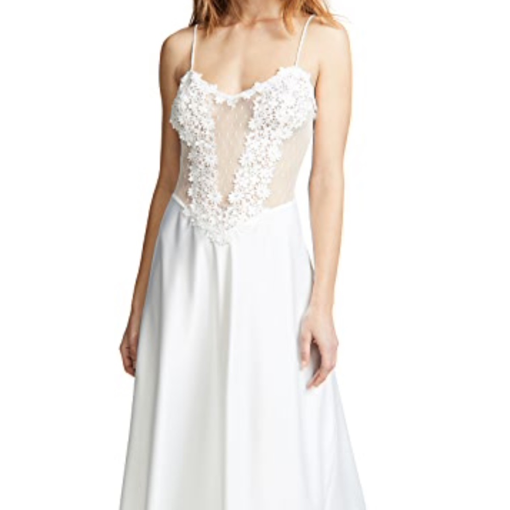 Flora Nikrooz Showstopper Charmeuse Gown with Lace